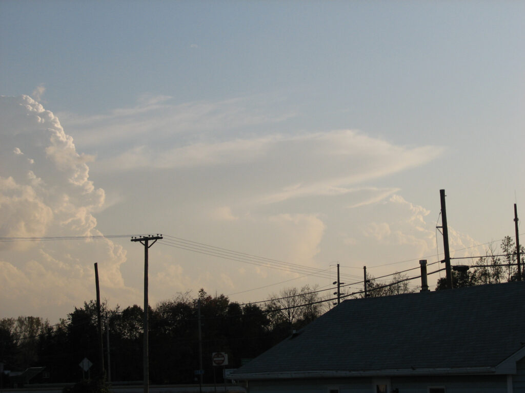 Storm going up and maturing fast