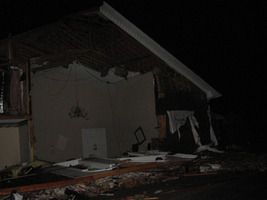 Tornado Damage in Highland, Arkansas on February 5, 2008