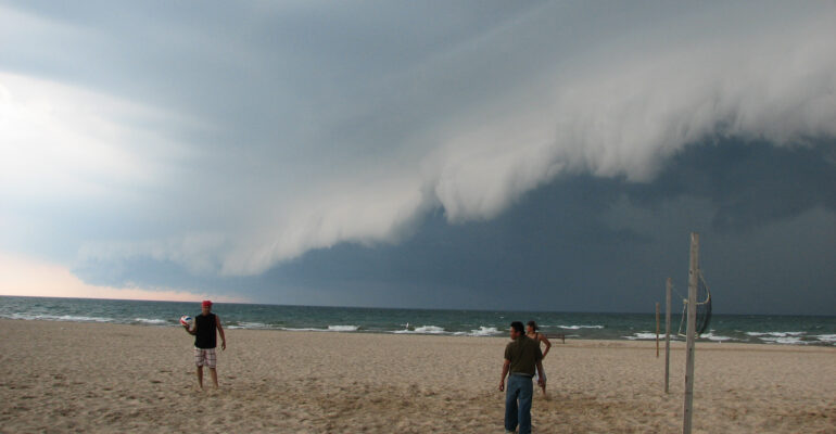 Shelf Cloud over Lake Michigan