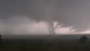 Close up of the Baird Texas Tornado