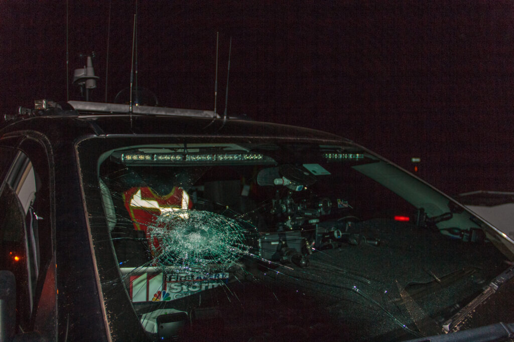 Broken Windshield.. Not on my car thankfully!