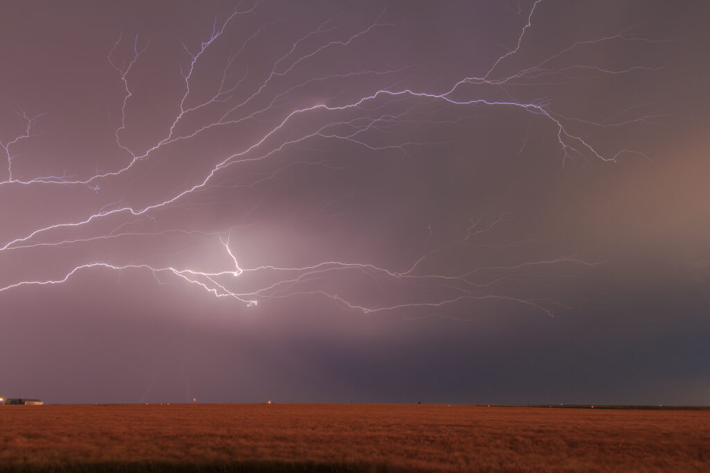 Lightning near Quanah, Texas