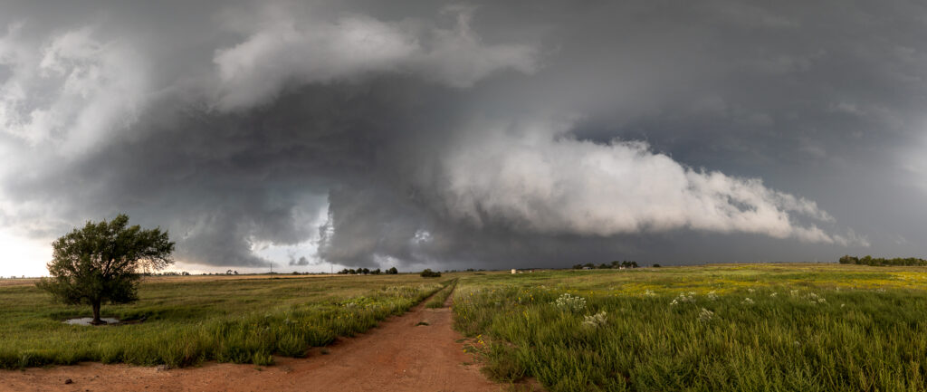 Wall Cloud Northwest of Laverne