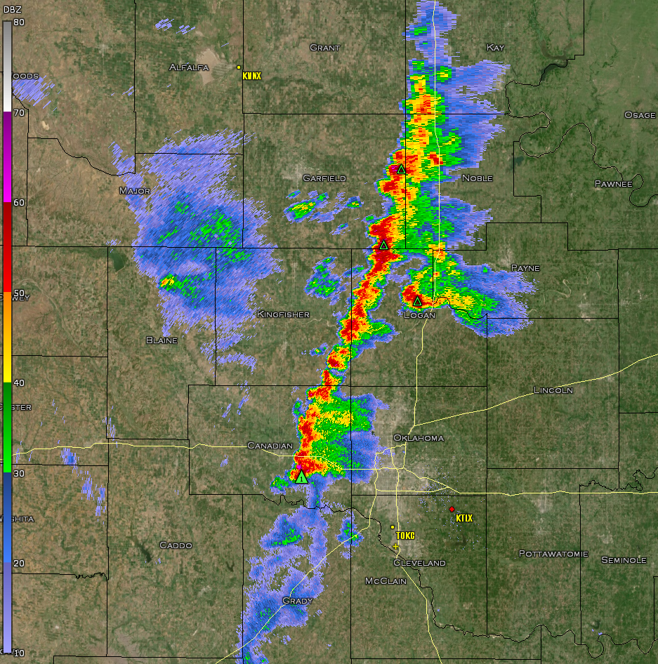 KTLX Radar at 7pm CDT